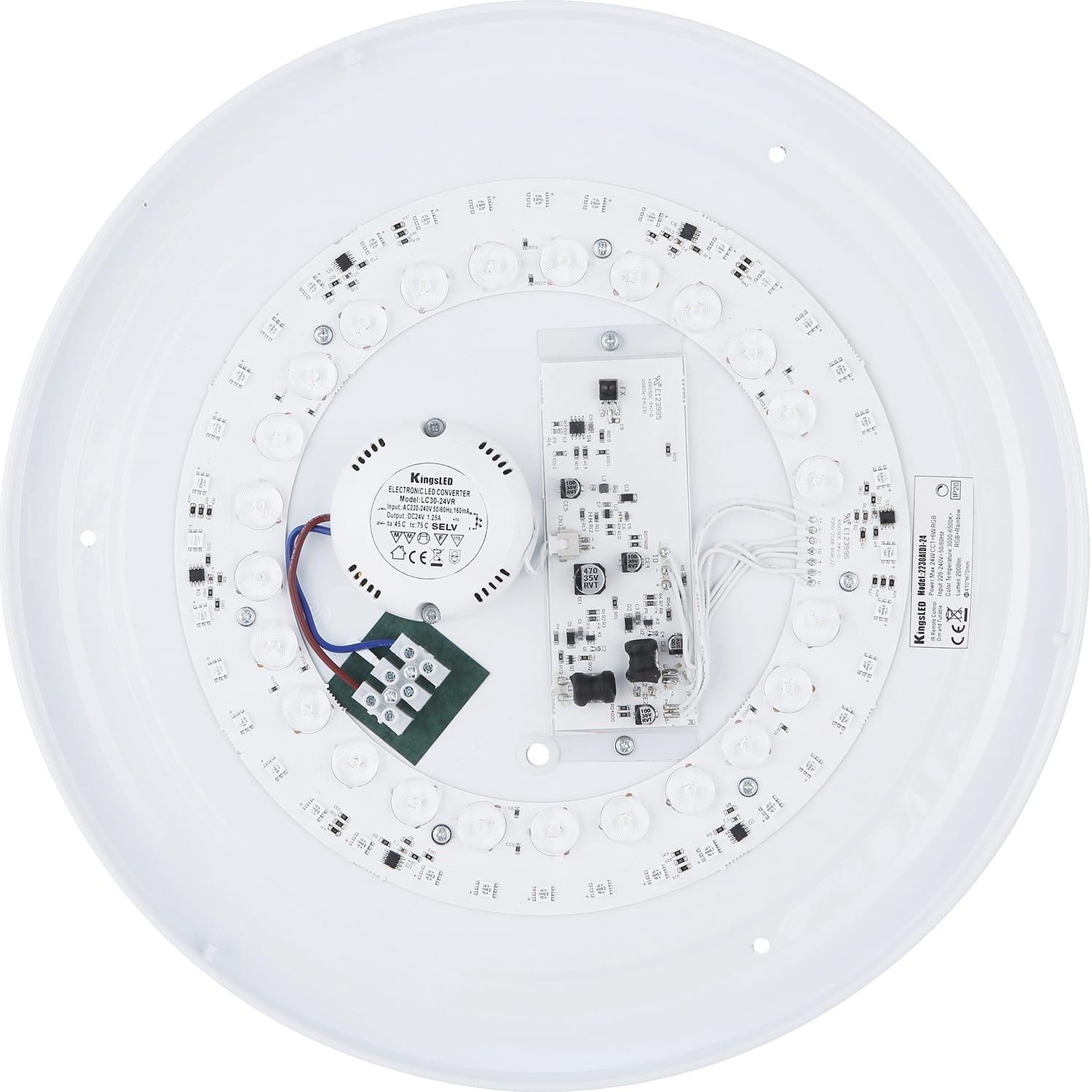 mutoni Plafonnier Sully métal blanc LED 41x41  