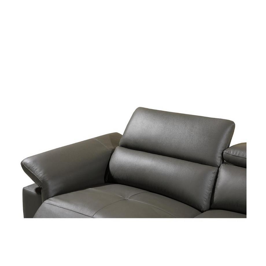 LINEA SOFA Divano angolare relax elettrico in pelle Antracite Angolo a destra PASCALINE  