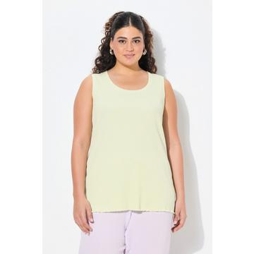 Débardeur en jersey côtelé. Décolleté rond. Coupe Slim