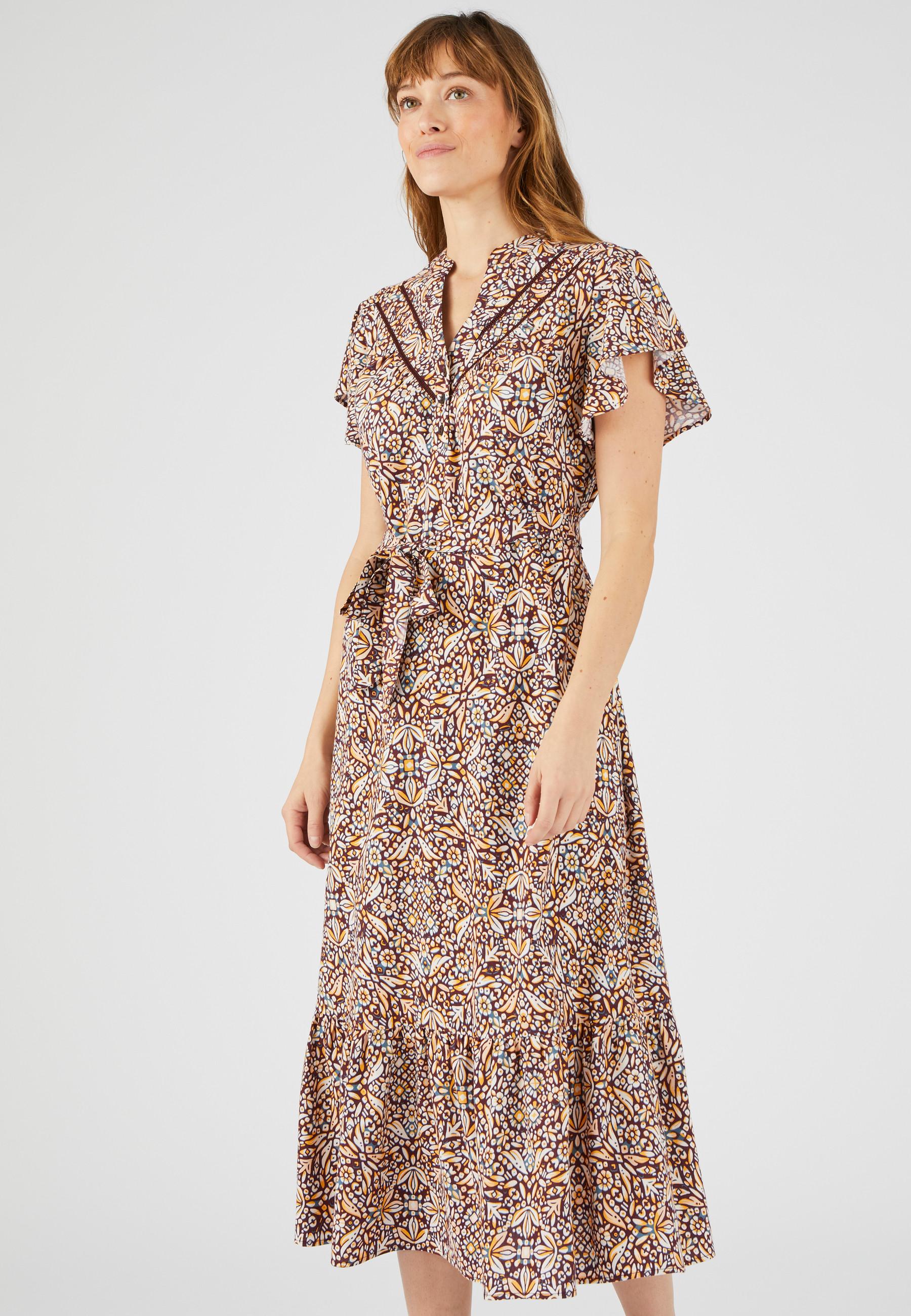 Image of Rüschenkleid Damen Rot 44