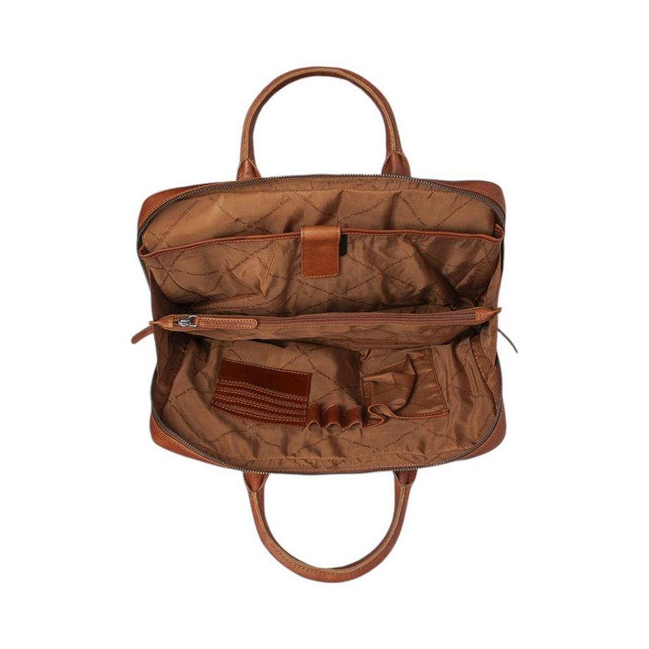 Chesterfield Tilbury Sacoche pour ordinateur portable Cognac Cuir  