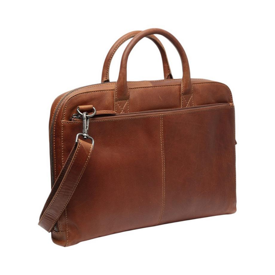 Chesterfield Tilbury Sacoche pour ordinateur portable Cognac Cuir  