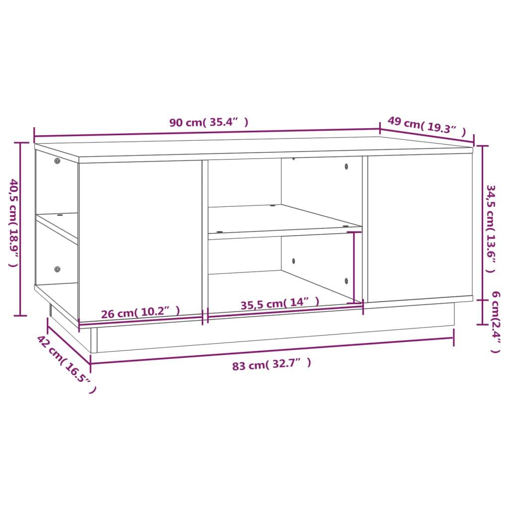 VidaXL Table basse bois de pin  