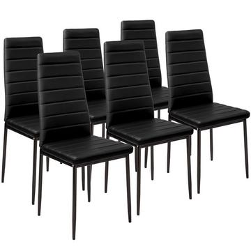 6 sedie da sala da pranzo in pelle sintetica