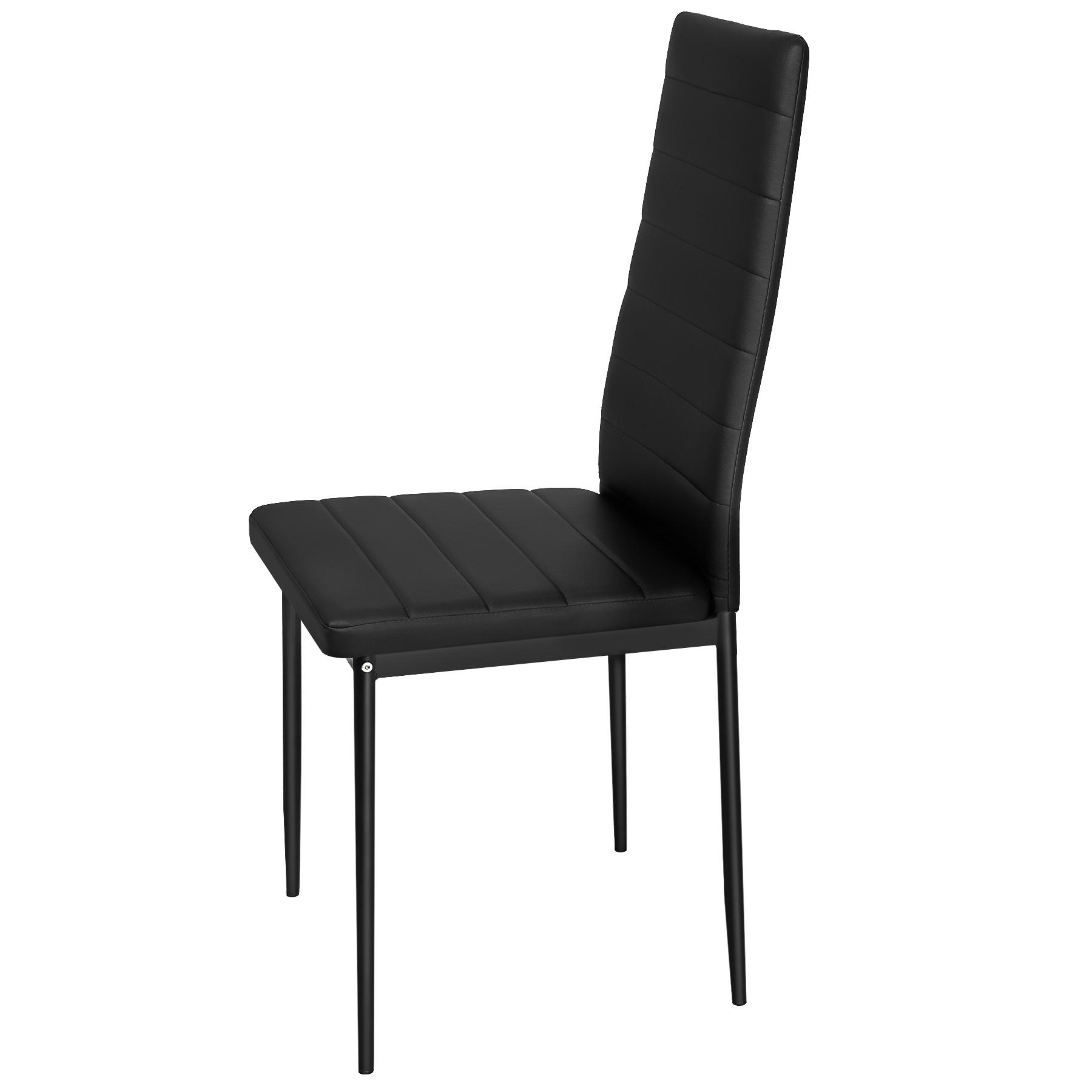 Tectake Lot de chaises avec surpiqûre  