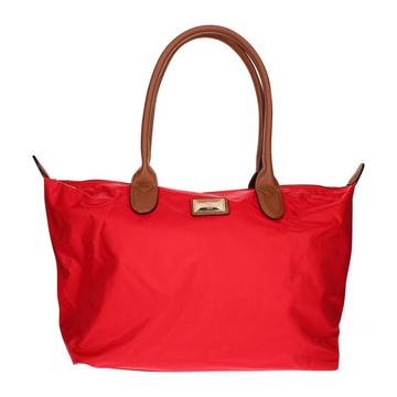 Sac à main cabas en Polyester Rouge