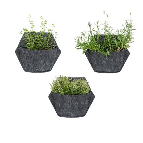 CitySens 3 Pack di fioriere da parete auto-irriganti; irrigazione capillare  