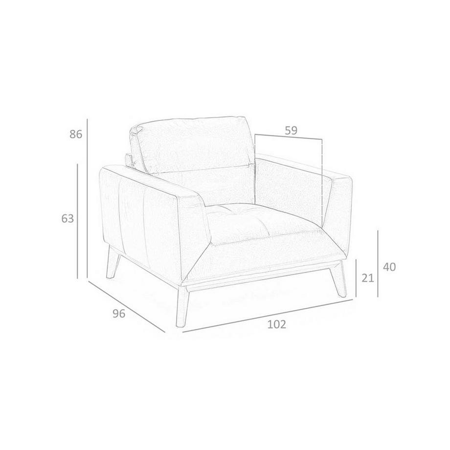 ANGEL CERDA Fauteuil en cuir marron  