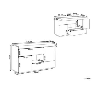 Beliani Commode en MDF Moderne GORAN  