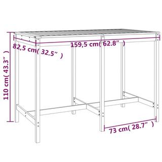 VidaXL Gartenbar set kiefernholz  