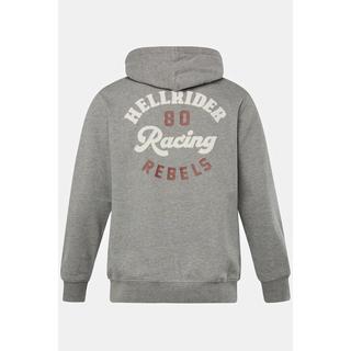 JP1880  Sweat à capuche avec imprimé dans le dos, jusqu'au 8 XL 