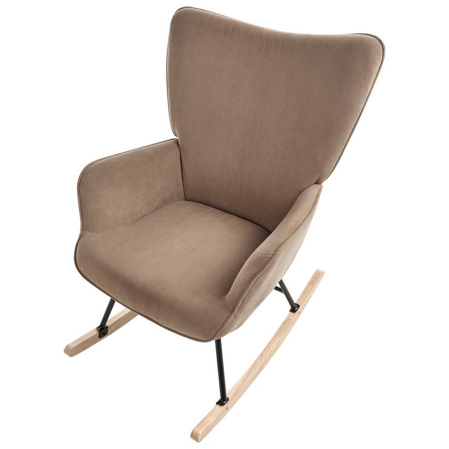 Beliani Schaukelsessel aus Cord  ARSET  