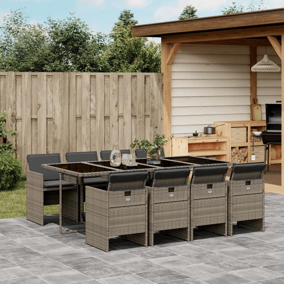 VidaXL set da pranzo da giardino Polirattan  