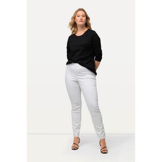 Ulla Popken  Jeggings modello Sienna di tessuto elasticizzato con passanti 