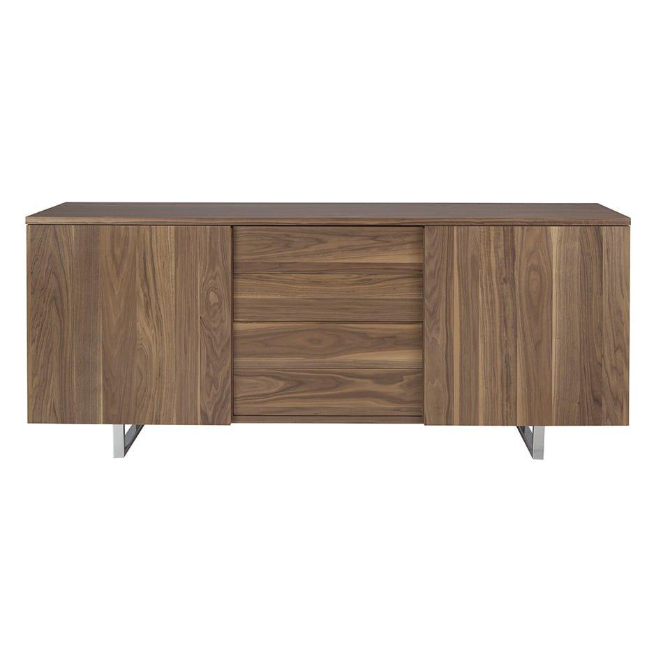 ANGEL CERDA Sideboard aus Nussbaumholz Stahlbeinen  