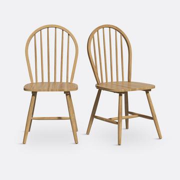Lot de 2 chaises à barreaux