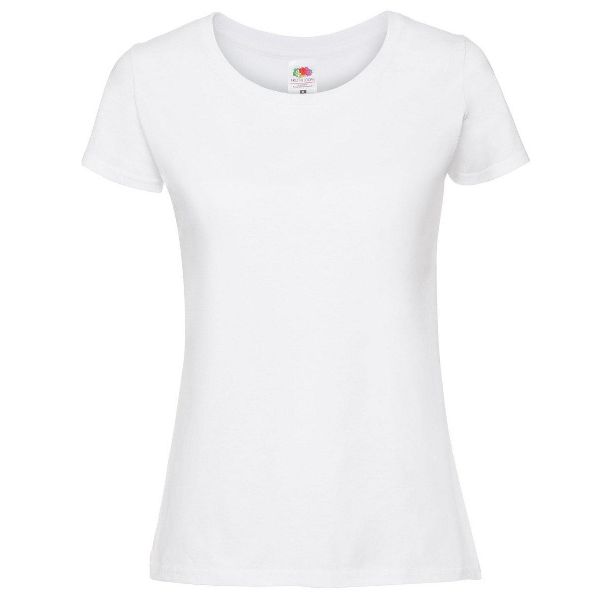 Image of Premium Tshirt Damen Weiss XXL