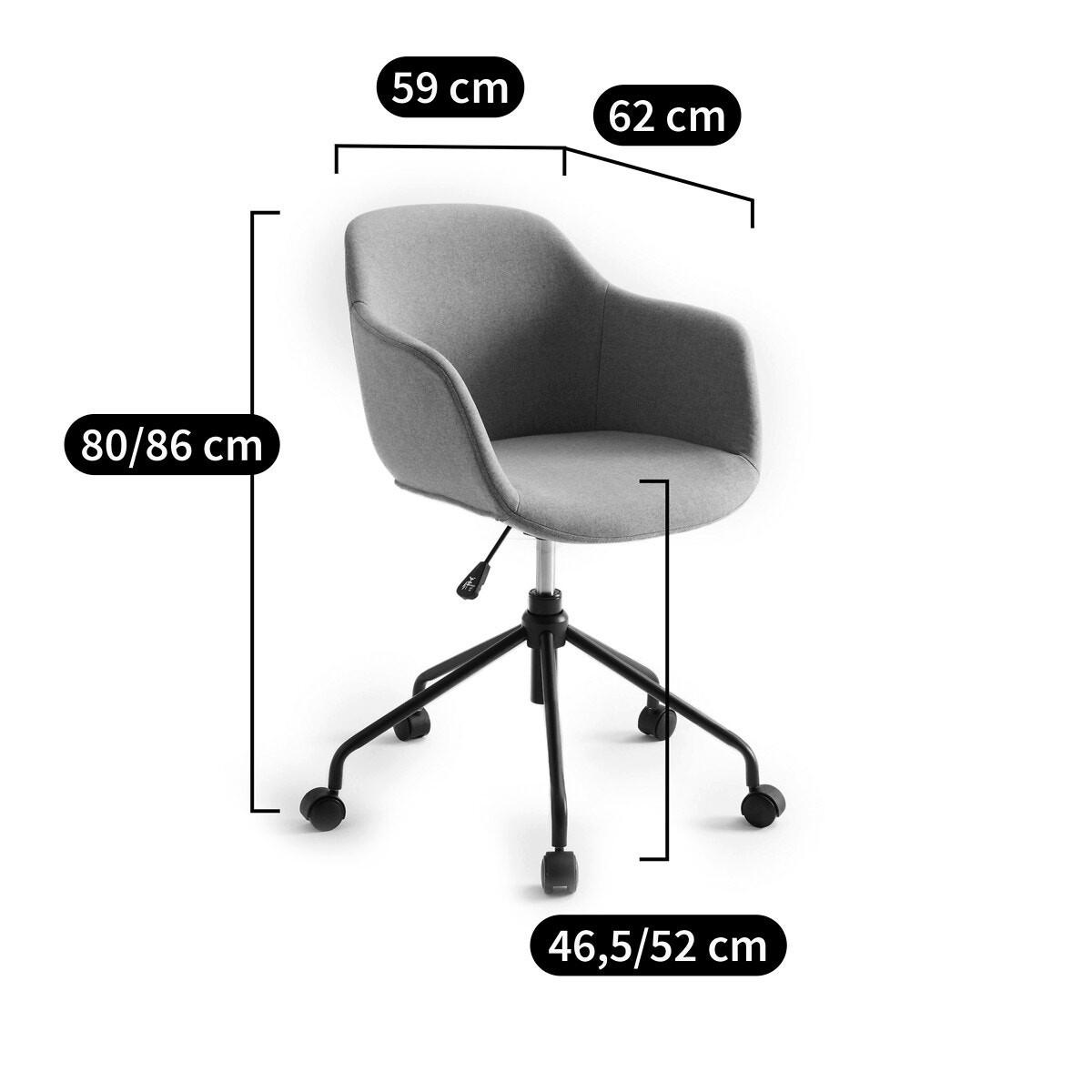 La Redoute Intérieurs Fauteuil de bureau rotatif à roulettes  