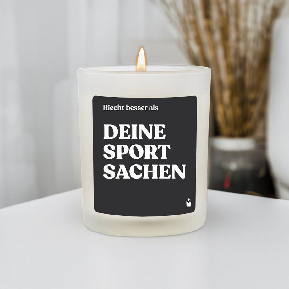 CandleHand Duftkerze Woody Riecht besser als deine Sportsachen  