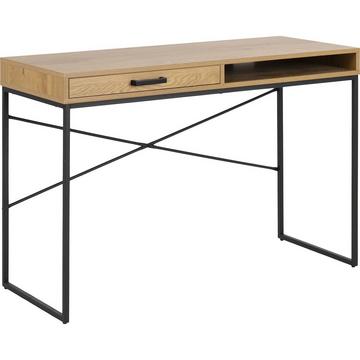 Bureau Multiple Bronx Wild Oak Paper 1 Tiroir Noir 110x45x75cm