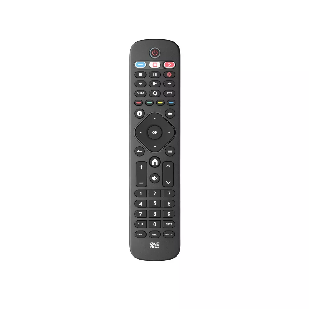 One For All -  TV Replacement Remotes URC4913 Fernbedienung IR Wireless Drucktasten, Schwarz