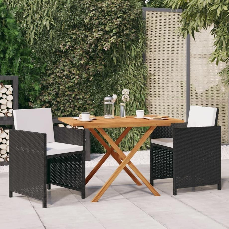 VidaXL Ensemble de salle à manger de jardin rotin synthétique  