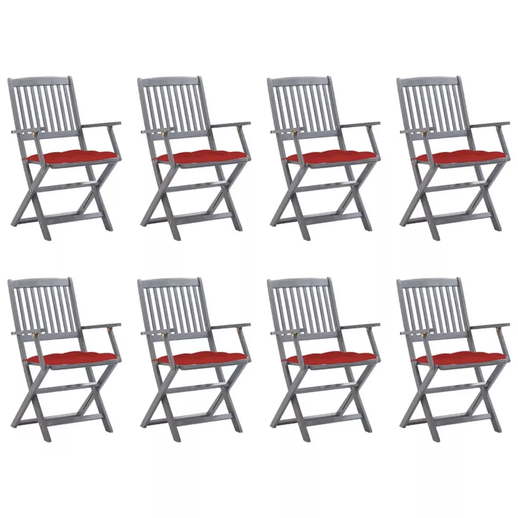 VidaXL - Gartenstuhl akazienholz, One Size, Grau