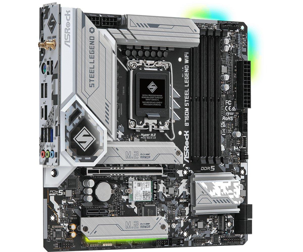 ASRock  B760M Steel Legend WiFi Intel B760 LGA 1700 micro ATX 