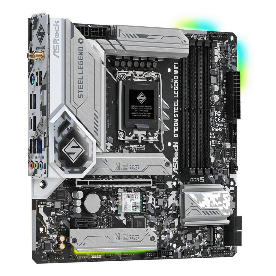 ASRock  B760M Steel Legend WiFi Intel B760 LGA 1700 micro ATX 