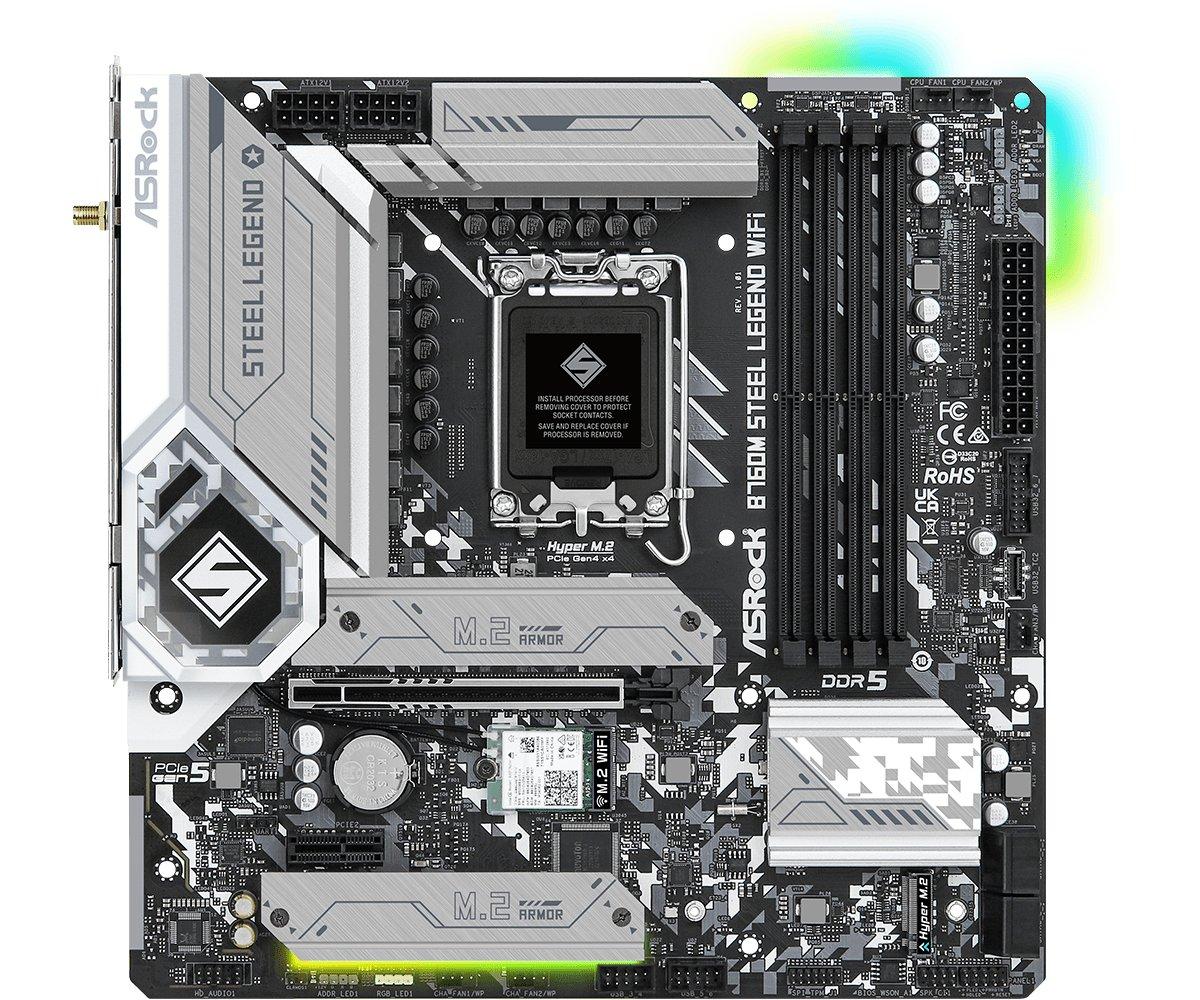 ASRock  B760M Steel Legend WiFi Intel B760 LGA 1700 micro ATX 