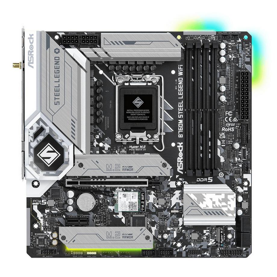 ASRock  B760M Steel Legend WiFi Intel B760 LGA 1700 micro ATX 