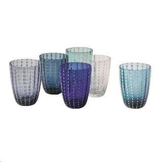 Villa D'Este Home Tivoli  , Kalahari - Glas Set blau (6-tlg) 