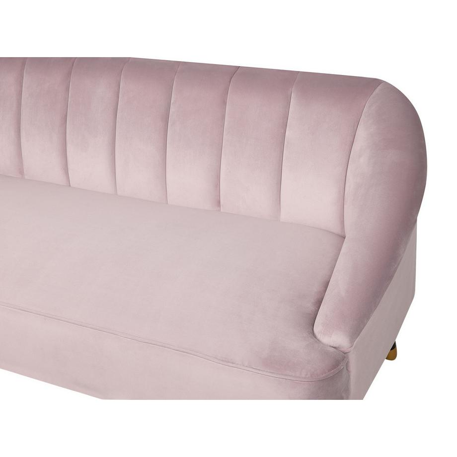 Beliani Divano 3 posti en Velluto Moderno ALSVAG  