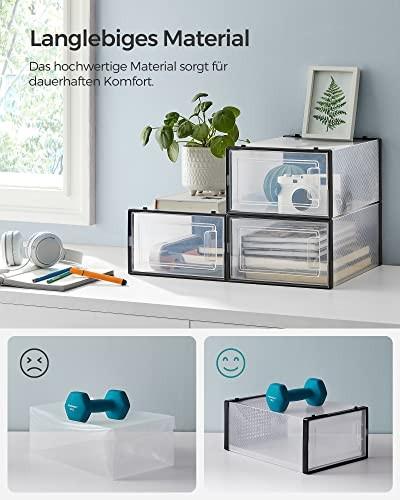 Pricenet Scatole per scarpe trasparenti impilabili da 18 pezzi con ante trasparenti  