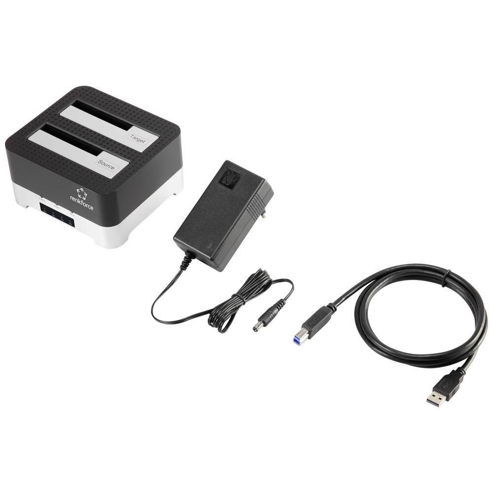 Renkforce  Renkforce USB 3 SATA Festplatten-Dockingstation mit Clone-Funktion 