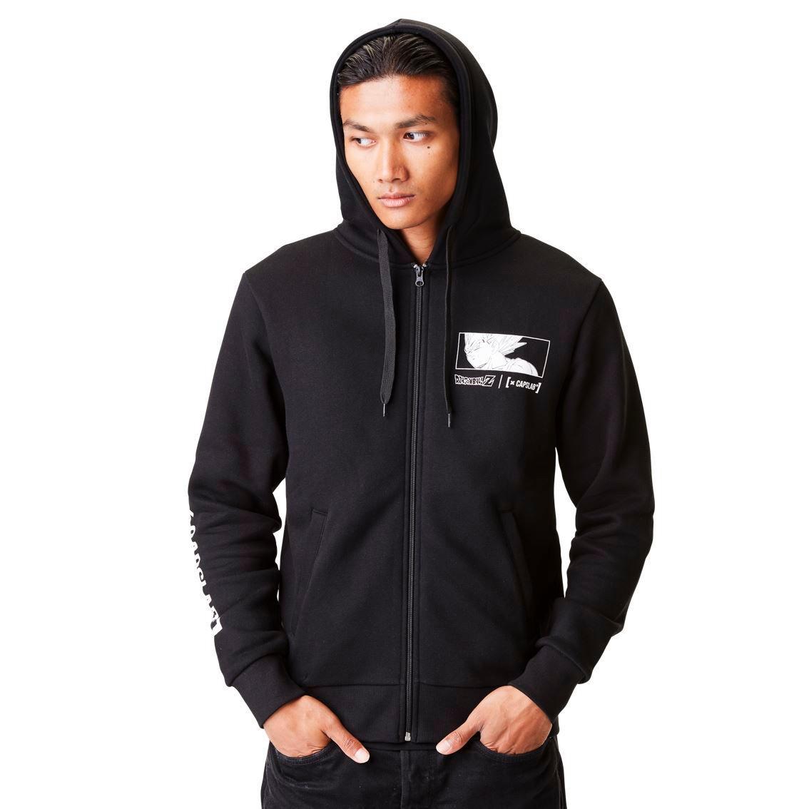 Image of Kapuzenpullover Mit Reißverschluss Dragon Ball Z Vegeta Herren Schwarz M