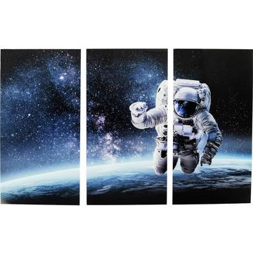 Bild Glas Triptychon Man in Space 160x240cm