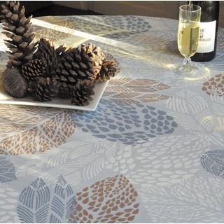 Fleur de Soleil Nappe enduite ronde ou ovale Feuilles  