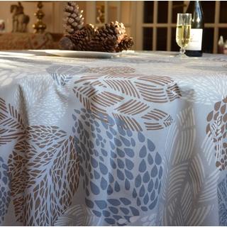 Fleur de Soleil Nappe enduite ronde ou ovale Feuilles  