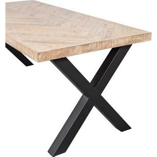 mutoni Table à manger Tablo Mango Herringbone 180x90 Alkmaar pied  