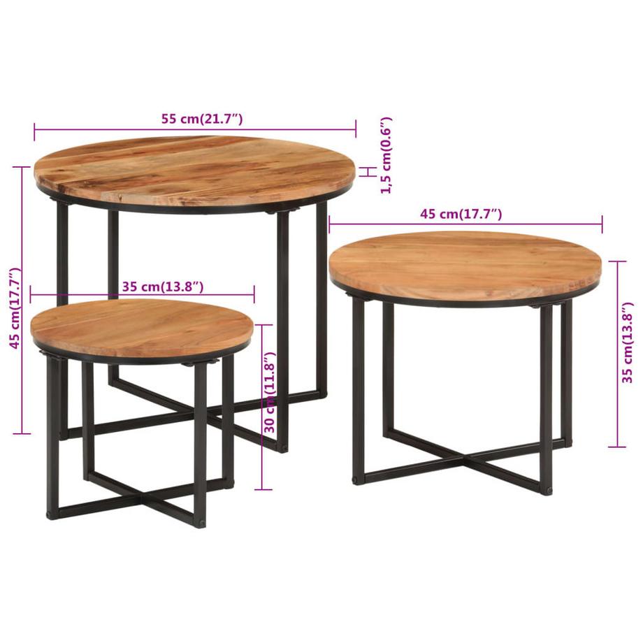 VidaXL Satztisch holz  