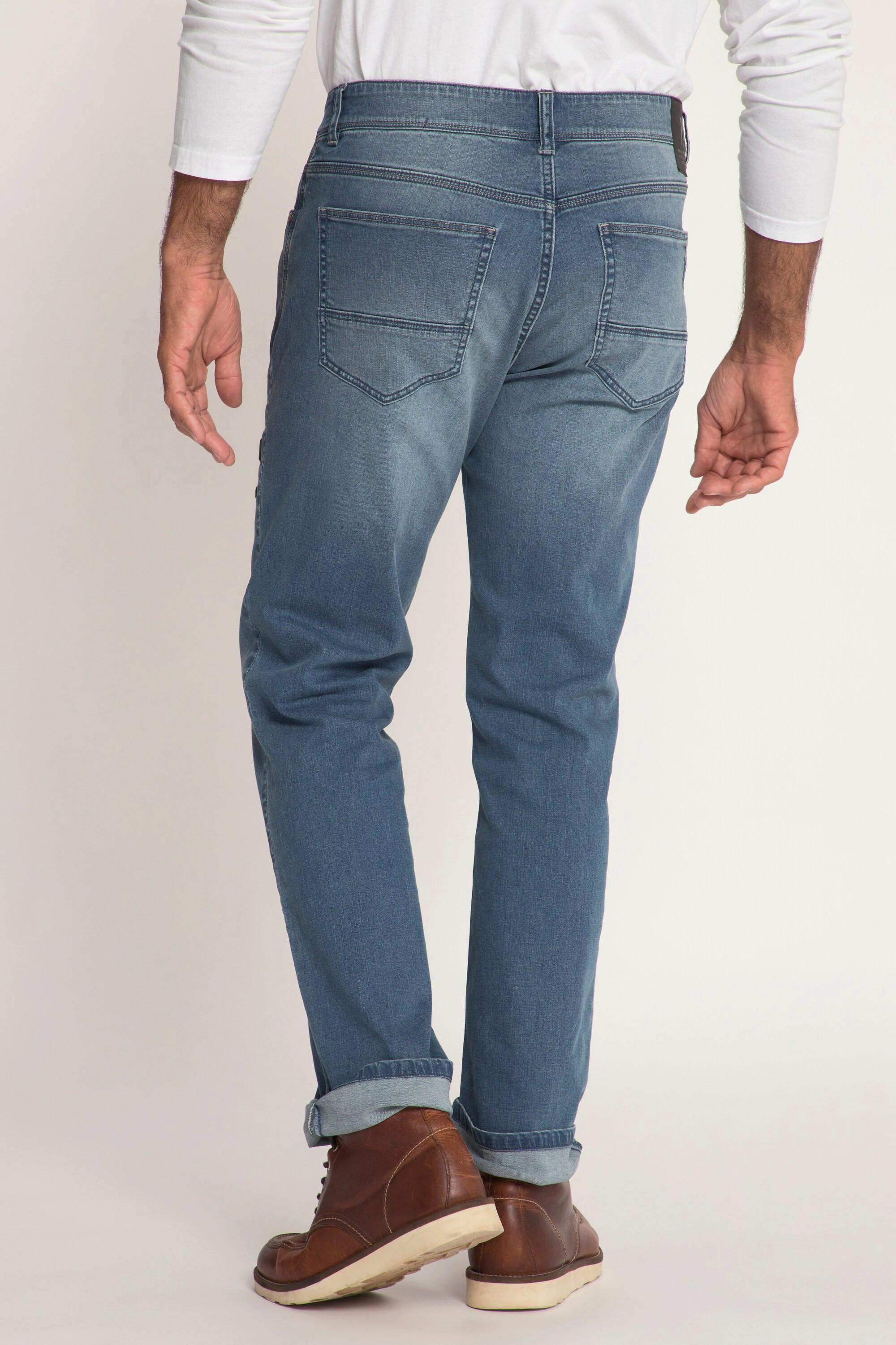 JP1880  Jeans leggeri dalla vestibilità normale con taglio speciale per l'addome e cinque tasche, fino alla tg. 36/72 