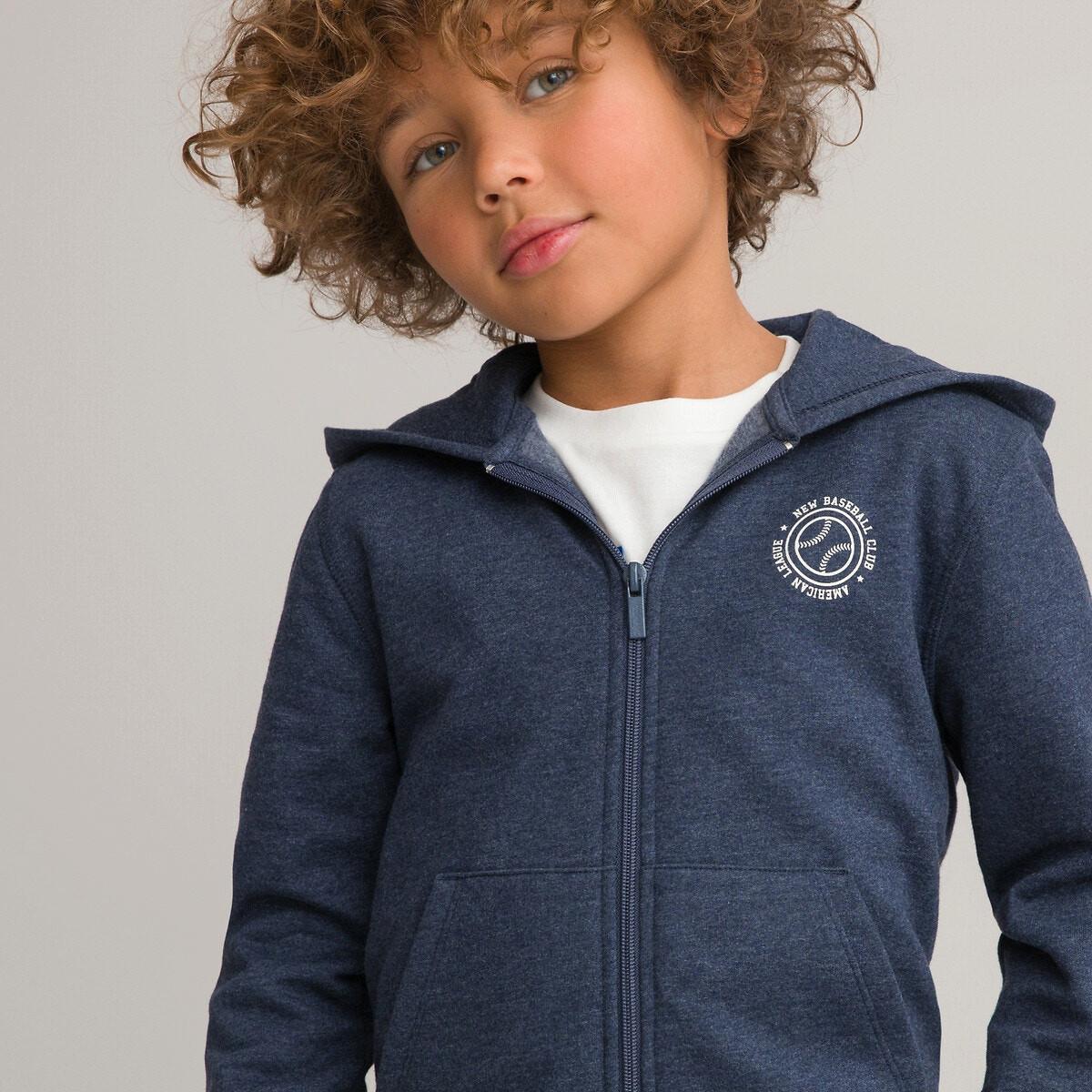 Image of Kapuzensweatjacke Mit Reissverschluss Jungen Blau 128/134