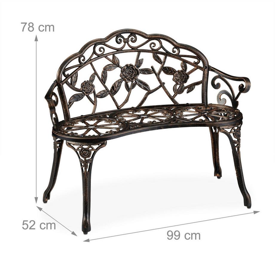 B2X Gartenbank mit Rosen  