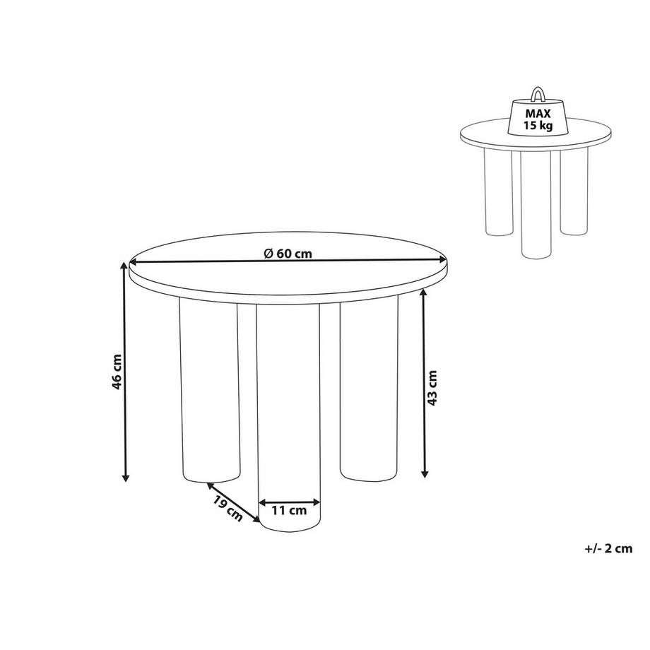 Beliani Table basse en MDF Rétro SENOIA  