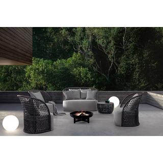 mutoni Canapé de jardin Cuyen avec coussins anthracite  