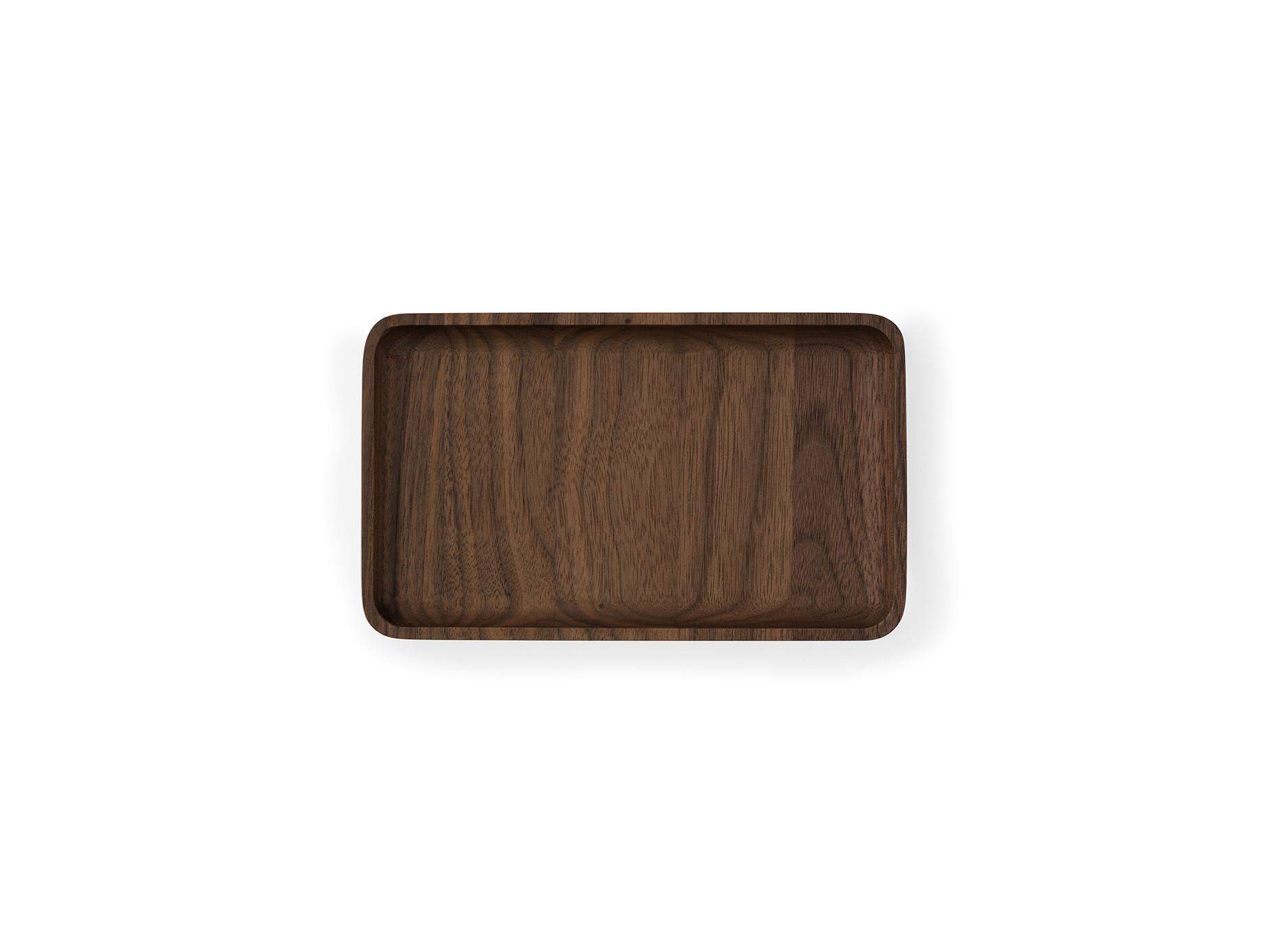 Oakywood Vassoio portaoggetti - Vassoio in legno - Organizzatore da scrivania - Noce / Piccolo - Legno di quercia  