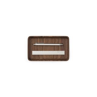 Oakywood Vassoio portaoggetti - Vassoio in legno - Organizzatore da scrivania - Noce / Piccolo - Legno di quercia  
