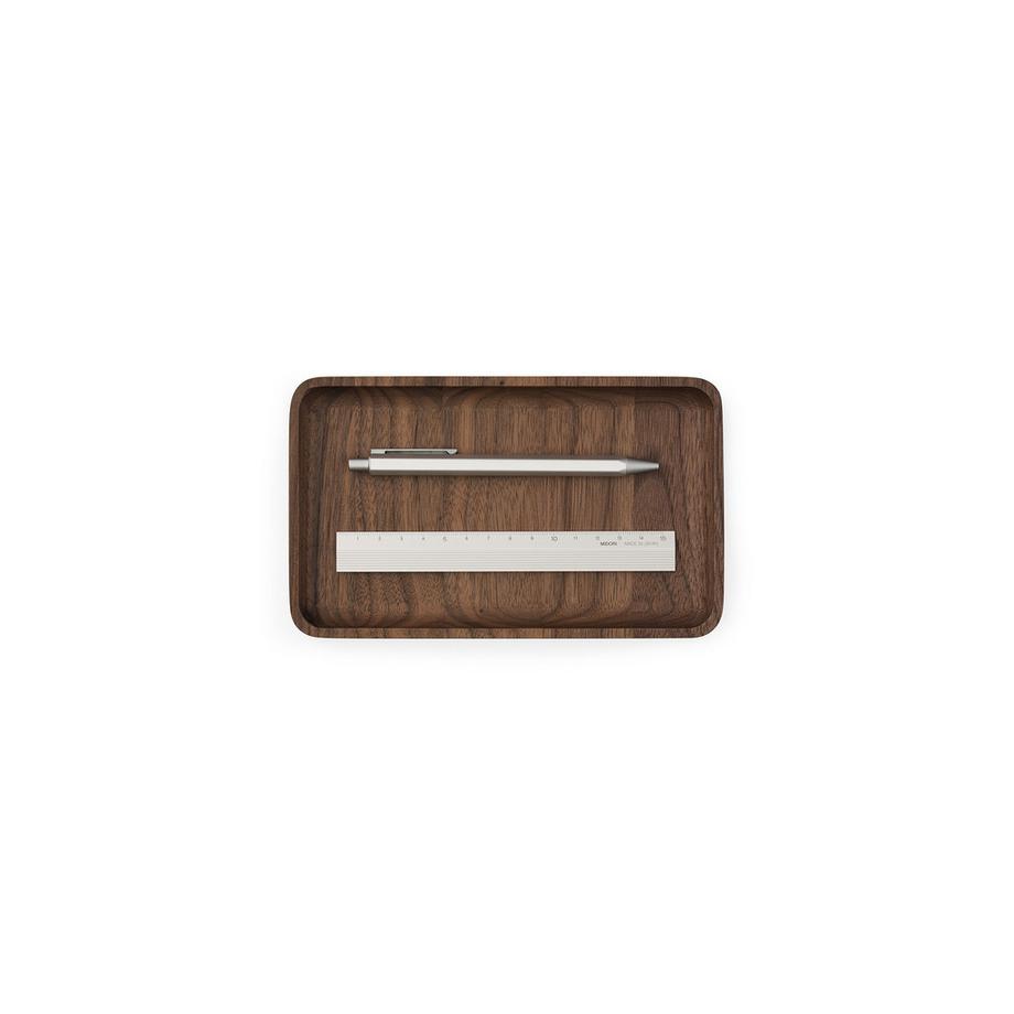 Oakywood Vassoio portaoggetti - Vassoio in legno - Organizzatore da scrivania - Noce / Piccolo - Legno di quercia  