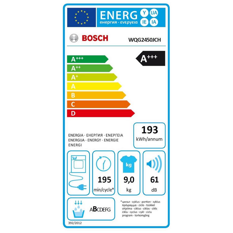 Bosch Trockner 9kg A+++ Easy clean WQG2450JCH  